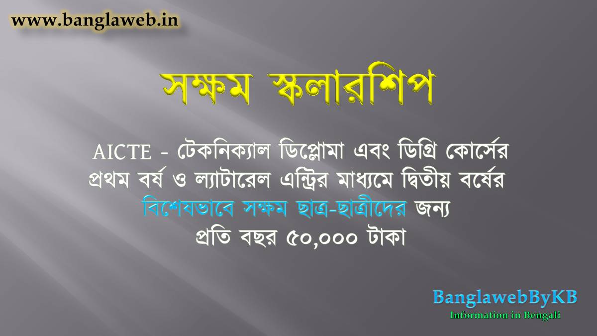 সক্ষম স্কলারশিপ ২০২২ | Saksham Scholarship 2022 in Bengali